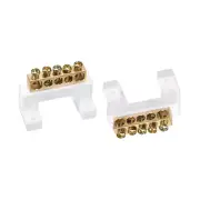 3Pcs 100A Double Row 5Position Screw Terminal Block Distribution Bar Copper