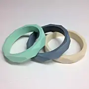 3 Teething Nursing Jewelry Silicone Baby Teether Bracelet Mommy Baby Gift Set