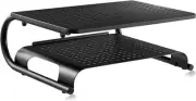 Double-Deck Desk Monitor Stand Riser for Computer,Laptop,Printer, Notebook an...