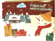 Christmas Advent Calendar 24 Day Fidget Bubble Pop Toys Free S/H In US!!