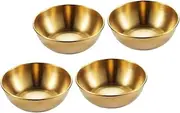 UTHCLO 4Pcs Stainless Steel Sauce Dish Food Dipping Bowls for Appetizers Seasoning and Condiments for Home Kitchen Parties and Outdoor Events