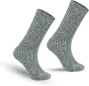 [Socks Kick] Premium Heavy Wool Socks For Women - Soft, Stylish, Durable Socks, Heavyweight, Crew Length Wool Socks, Size 5-10
