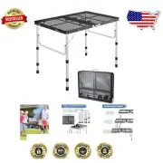 Compact Adjustable Grill Table for BBQs: Lightweight, Foldable & Multi-Purpose