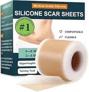 Silicone Scar Sheets,Silicone Scar Tape,Silicone Sheets For Scars,Scar Tape For Surgical Scars,Keloid Bump Removal,Scar Removal For Surgical(1.6"x 60" Roll-1.5M)