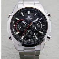 在飛比找蝦皮購物優惠-CASIO 卡西歐 EDIFICE 太陽能黑面電波指針錶-(