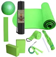 Beginner Yoga Kit, Yoga Mat with Carrying Bag, Fitness Equipment for Women and Men, Includes Latex Resistance Band, Stretching Band