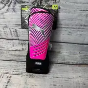Puma Shinguard & Ankle Sock Pink & Purple Soccer Youth M