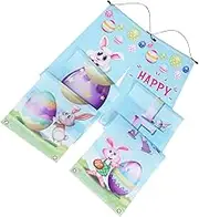 LIFKICH 1 Pair of Easter Porch Sign Happy Easter Theme Porch Couplets Spring Outdoor Indoor Porch Party Supplies