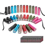 EverBrite 30-Pack Mini Flashlight Set, Aluminum LED Handheld Torches with Lan...