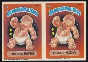 1986 Garbage Pail Kids Base #210a Intense Payne & Variation #210b First Ada Lot