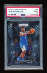 PSA 9 ZION WILLIAMSON 2019-20 PANINI PRIZM DRAFT PICKS #64 RC ROOKIE CARD *MINT*