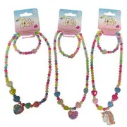 Fab You! Vibrant Pendant Necklace & Bracelet Set