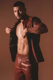 [K128] Handsome Man Cute Male Model Showing Off Body Physique Art Photography