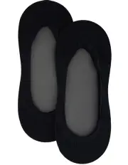 [Ambra] No Sweat Footlet Socks 2 Pack in Black