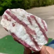 280G Natural Red tourmaline with quartz crystal cluster mineral specimen