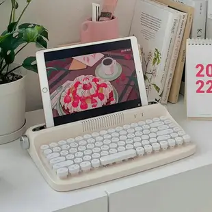 韓國Actto平板電腦外接藍牙無線鍵盤復古圓點打字機 ipad手機 支架 交換禮物全館免運