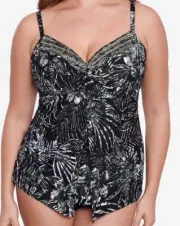 Miraclesuit Plus Size Zahara Love Knot Tankini Top 22w