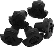 Abaodam 5pcs Trekking Pole Protector Trekking Pole Accessories Ends for Walking Sticks Hiking Pole Protectors Pole Replacement Tips Walking Cane Accessories Hiking Pole Ends Rubber Black
