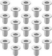 Zerodeko 20pcs Nut Snap License Plate Base License Plates Screws Bolts for License Plates on Cars Vehicle License Supply License Plate Nuts Clips License Fitting Metal Silver
