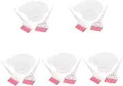 GANAZONO 5sets Hair Dyeing Brush Mixing Bowl Hair Coloring Kit for Salon Home Use Easy to Clean Thickened Design Scale for Accurate Mixing