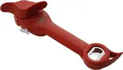 Kuhn Rikon Auto Safety Master Opener for Cans, Bottles and Jars, 9 x 2.75 inches, Red