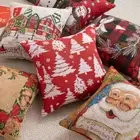 Snowman Throw Pillowcover Christmas Tree Cushion Cover Sofa/Bed