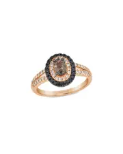 Le Vian 14K Rose Gold 0.90 ct. tw. Diamond & Quartz Chocolate Layer Cake Ring
