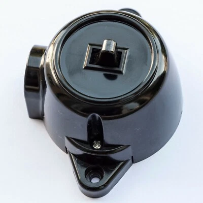 Light AC switch single wall mount Light Old Fashion Black 250V 6A powerful