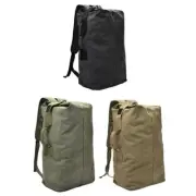 Outdoor Travel Double Strap Canvas Backpack Duffel Bag Camping Hiking Handbag