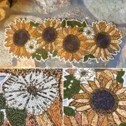 Tahari Beaded Sunflower Table Runner Centerpiece Designer Yellow Orange White