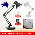 Adjustable Base Clamp Swing Arm LED Desk Lamp Bedside Reading Table Light & Bulb