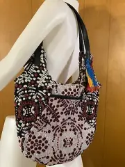 Volcom Handbag Women Harmony Hobo Jacquard Purse Shoulder Bag Boho Patchwork