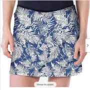 TRANQUILITY BY COLORADO LEAF PRINT SKORTS(BLUE FREN,XX-LARGE)NWT