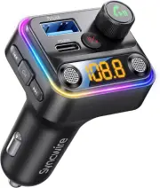 Bluetooth FM Transmitter Car Adapter 42W Wireless Stereo Music Hands-Free