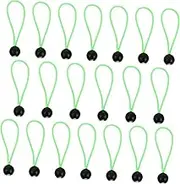 NAMOARLY 20Pcs Heavy Duty Stretch Tie Down Cord Ball Bungee Cords for Camping Tarp and Tent Durable Elastic Rope Oxford Material Multi Functional Outdoor Use