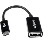 StarTech.com 5in Micro USB to USB OTG Host Adapter M/F - Cable for Mouse, Keyboard, Cellular Phone, Tablet PC, Digital Text Read