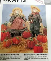 Michelle Hains Scarecrow Couple Harvest Doll craft pattern 21" boy girl pumpkins