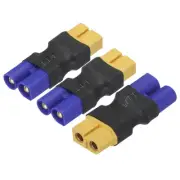3pcs XT60 Female to EC3 Male Connector Adapter for RC, RC LiPo Battery Converter
