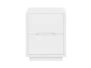 Byron Bedside Table 2 Drawer - White