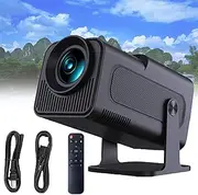 Mini Projector with Bluetooth, 1080P 2.4G+5G Wi-Fi6, 180°Rotatable Portable Projector, Short Throw Smart Projector, 4-Point Keystone Correction, Zoom from 100% to 85%, 150" Screen Theater Projector