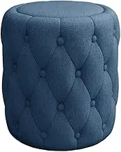 Fabric Square Stool Shoe Changing Stool Sofa Stool Household Dressing Stool Doorway Footstool (Color : Blue, Size : 40 * 40 * 43cm)