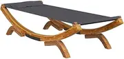 Outdoor Daybed, Patio Furniture Sunbed Chaise Lounge Bed, Patio Sun Tanning Chair for Garden Lawn Backyard, 100x188.5x44 cm Solid Bent Wood Anthracite