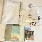 Love Lara Baby Milestone Blanket 40"X60",2 Flannel Crib Sheets+ Pad+Humidifier