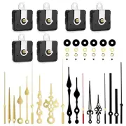 6Pcs Quartz Clock Mechanism Kit, Wall 3 pairs 16mm + 23mm Clock Mechanisms