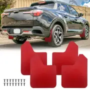 4x Red Car Trunk Rally Mud Flaps Splash Guards Mudguards For Hyundai Santa Cruz