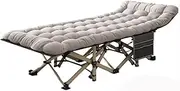 JSEIAJB Portable Folding Camping Cots Heavy Duty Sleeping Cot with Mattress Comfortable Layer Oxford Heavy Duty(White-Strawberry Cake9)