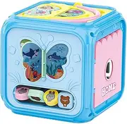Busy Activity Cube | Multifunctional Sensory Cube Shape Sorter - Safe Educational Interactive Early Learning Toys with Sound and Light for Birthday
