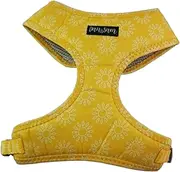 Dan & Sam Wild Sunflower Dog Harness - XSmall, Comfortable & Adjustable Pet Vest, Stylish Floral Design for Small Dogs, Durable & Lightweight, Easy to Use & Secure Fit