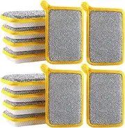Scrub Sponge - Dishwashing Sponge | 20X Cleaning Sponges | Scrubber Sponges for Dishes | Reusable Absorbent Pads Double Sided Scrubber Dishcloths Washcloths for Kitchen Pan House Sink