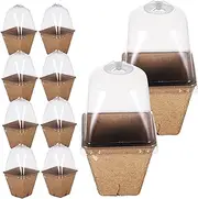 ibasenice 20pcs Lidded Paper Nursery Pots for Planting Drainage for Starting Flowers Seedlings Present for Gardening Enthusiasts